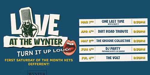 Live at The Wynter! - March to July 2026