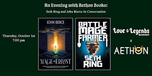 An Evening with Aethon Books: Seth Ring & John Bierce In Conversation