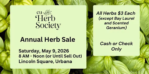 Champaign-Urbana Herb Society 2026 Annual Herb Sale