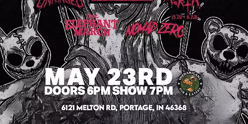 The Bunny The Bear w\/ Divide The Fall, Unhealthy While Unhinged, Mantra Of Morta