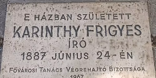 Szt\u00e1rok a Damjanich utc\u00e1ban el\u0151ad\u00e1ssorozat - Karinthy Frigyes