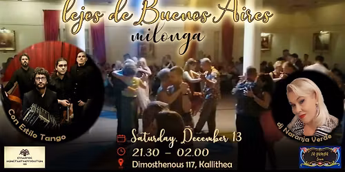 Milonga LEJOS DE BUENOS AIRES \/ \ud83c\udfbb\ud83c\udfb9 Orchestra CON ESTILO TANGO \/ \ud83c\udfa7\ud83c\udfb6 TDJ Naranja Verde 