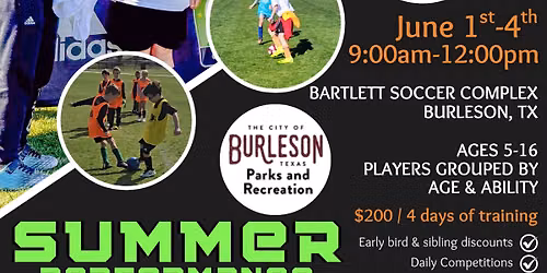 Summer Performance Soccer Camp Burleson, TX