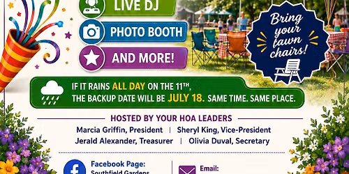 Southfield Gardens Homeowner 2nd Annual Block Party 