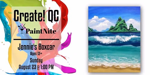 Paint Nite at Jennie's Boxcar: The Ocean Calls Me