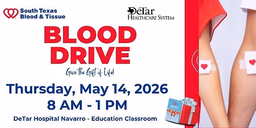 Blood Drive at DeTar Hospital Navarro - Education Classroom
