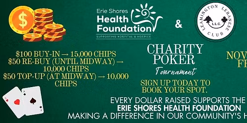 ESHF Charity Poker Night at the Leamington Lebanese Club