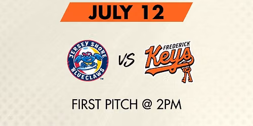 Let\u2019s Play Day | Jersey Shore BlueClaws vs Frederick Keys @2pm 