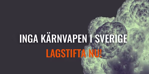 Luciamanifestation och fackelt\u00e5g - Inga k\u00e4rnvapen i Sverige!