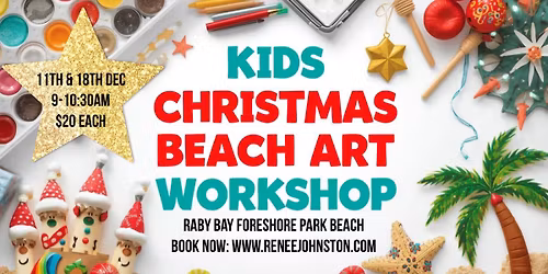 Kids Christmas Beach Art Workshop