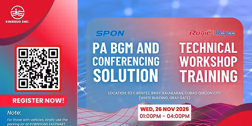 SPON PA, PABGM AND CONFERENCING SOLUTION + RUIJIE TRAINING NOV 26