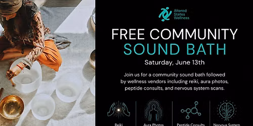 June Refresh: A Free Community Sound Bath + Wellness Pop-Up