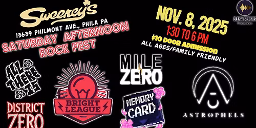 Saturday Afternoon Rock Fest at Sweeneys Philly 11\/8\/25