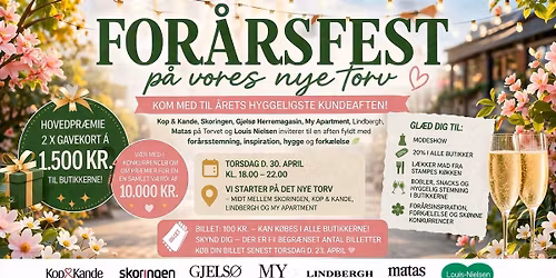 For\u00e5rsfest p\u00e5 vores nye torv \u2013 kom med til \u00e5rets hyggeligste kundeaften \ud83c\udf3f\ud83e\udd42\ud83c\udf38