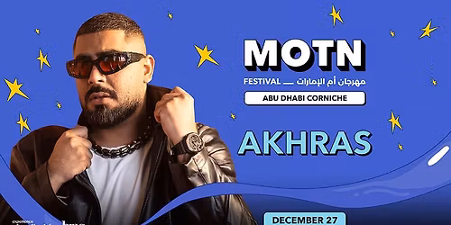 Akhras Live on December 27 at MOTN Festival Abu Dhabi