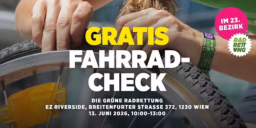 Gratis Fahrrad Check - die Gr\u00fcne Radrettung in Liesing