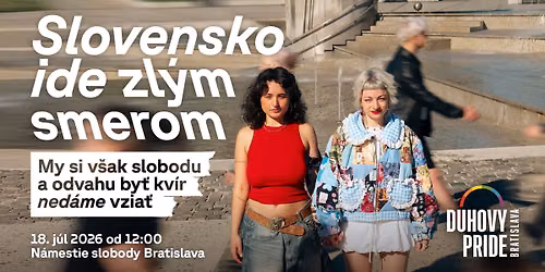 Dúhový PRIDE Bratislava 2026 — Námestie Slobody
