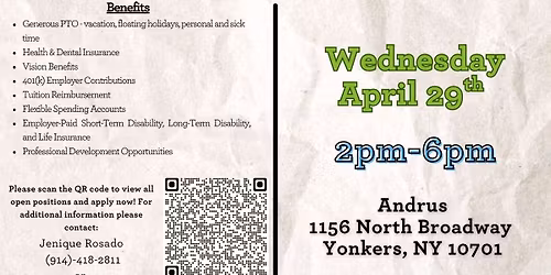 Andrus Job Fair, Wednesday, April 29, 2026
