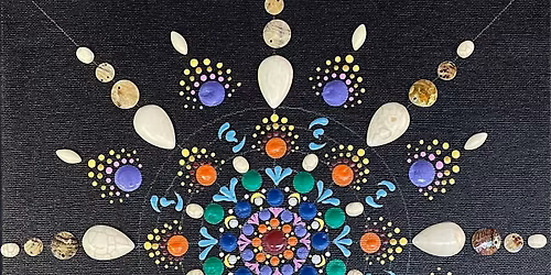 Mixed Media Mandala class at Moonstone Art Studio with Beth Goulet