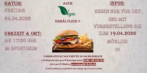 Burgerabend beim SV Viktoria \ud83c\udf54\ud83c\udf5f