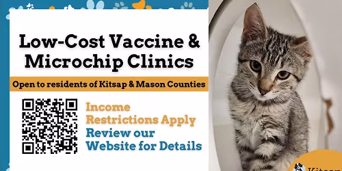 Vaccine & Microchip Clinic at Kitsap Humane Society | November 22, 2025