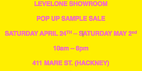 POP UP\/SAMPLE SALE
