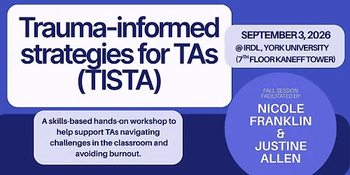 Trauma-Informed Strategies for Teaching Assistants (TISTA) Workshop