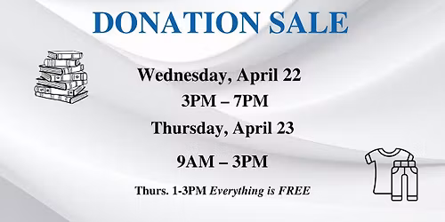 Spring Rummage & Book Donation Sale