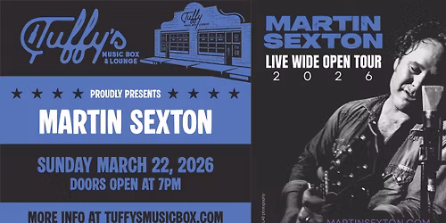 Martin Sexton | Live Wide Open Tour | March 22, 2026 | Tuffy's Music Box