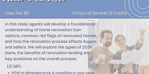Home Renovation Red Flags - CE Class