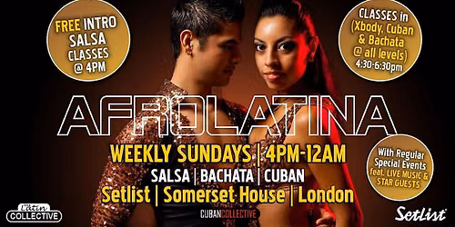FREE AFROLATINA Sundays -  SALSA & BACHATA - FREE INTRO CLASS & SOCIAL