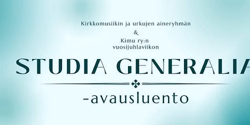 Studia generalia -avausluento ja paneelikeskustelu