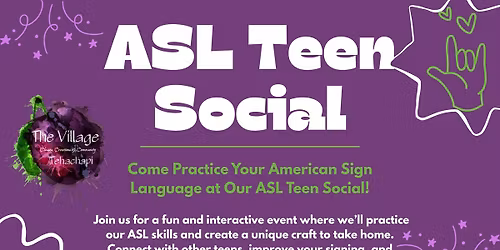 ASL Teen Social at The Village