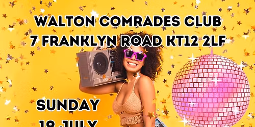 SURREY SOUL SENSATION ARE BACK AT WALTON COMRADES