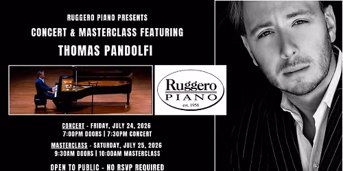 "Fire, Poetry, Rhapsody" Concert featuring Internationally Acclaimed Pianist, Thomas Pandolfi
