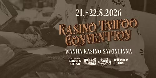 Kasino Tattoo Convention 2026 \u2022 Wanha Kasino \u2022 Savonlinna