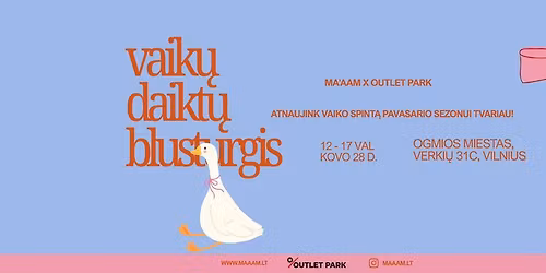 Pavasario sezono vaik\u0173 daikt\u0173 blusturgis x Outlet Park