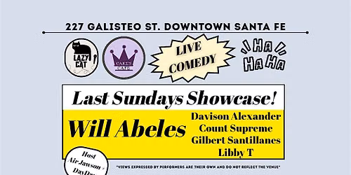 Sept. 27: Last Sundays Showcase at Cake's Comedy Club