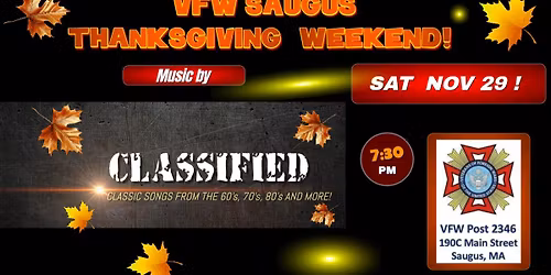 Classified at VFW Saugus!
