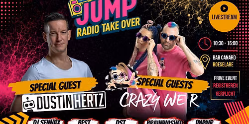 JUMP RADIO TAKE OVER WITH DUSTIN HERTZ AND CRAZY WE R - ALL AGES ALLOWED