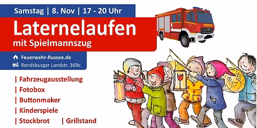 Laternelaufen der Feuerwehr Russee mit Rahmenprogramm