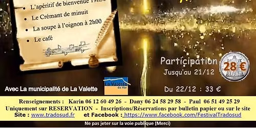 REVEILLON FOLK Soutien Festival TRAD O SUD