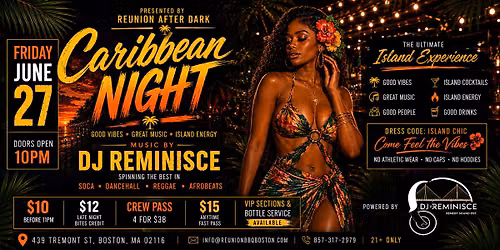 CARIBBEAN NIGHT \u2014 REUNION AFTER DARK