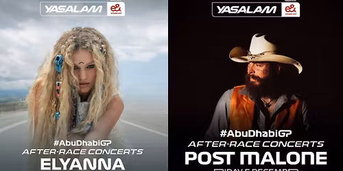 Formula 1 Abu Dhabi Grand Prix 2025 - Friday - Post Malone, Elyanna Tickets