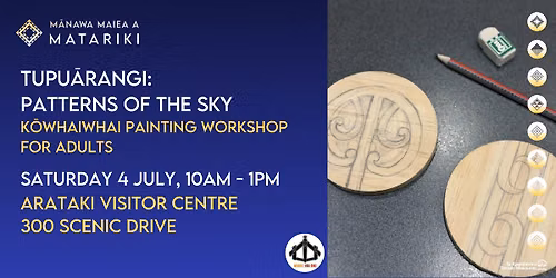 Adult Workshop: Tupu\u0101rangi: Patterns of the Sky - K\u014dwhaiwhai Painting