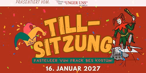 Tillsitzung 2027 - Fasteleer vun Frack bes Kost\u00fcm!