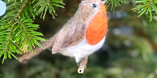 Needle felt robin workshop