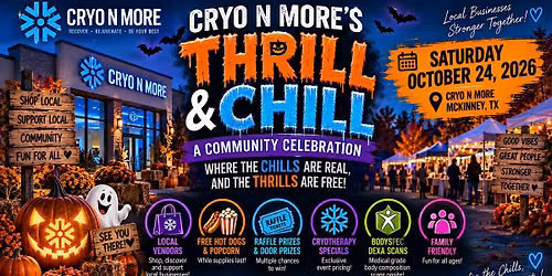 Cryo N More\u2019s Thrill & Chill \u2013 Vendors, Food, Prizes & Family Fun