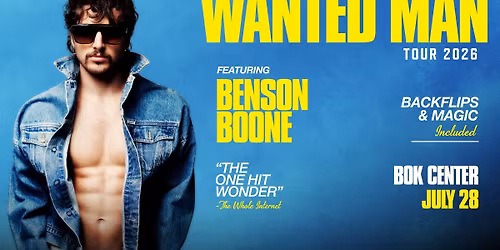 Benson Boone: Wanted Man Tour 2026