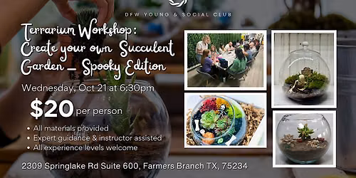 Spooky Terrarium Workshop: Create Your Own Succulent Garden